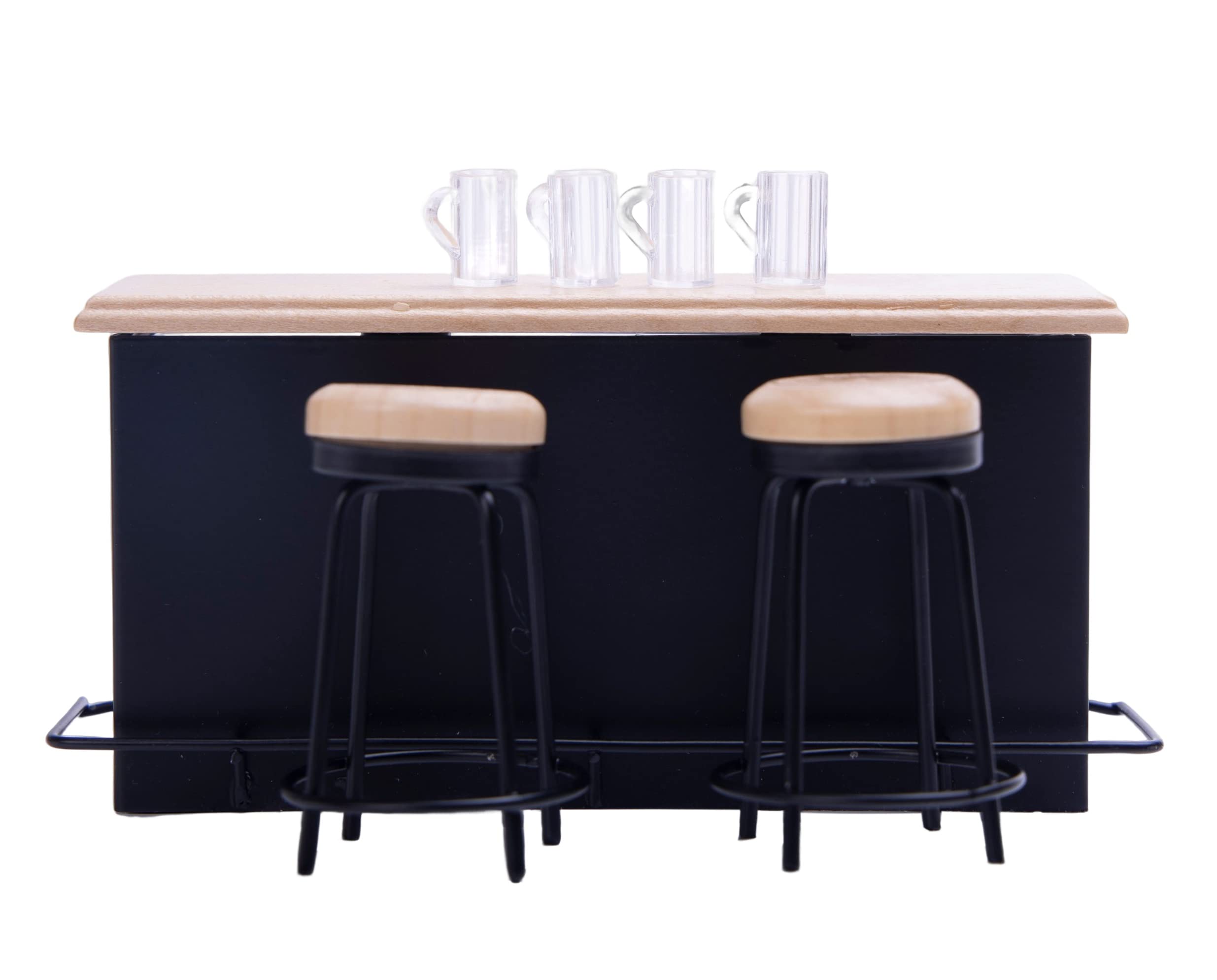 Amazon | SUCCUNA ドールハウス家具 ミニ木製パブテーブルセット