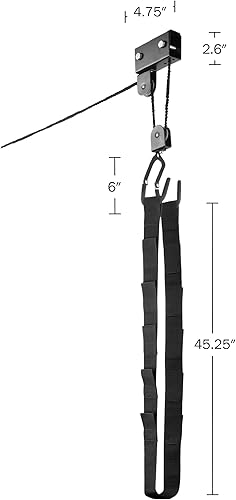 Miniatura 2 de Polipasto de almacenamiento para kayak sistema de polea superior con capacidad de 125 libras para canoas, bicicletas, escaleras y más - Para techos