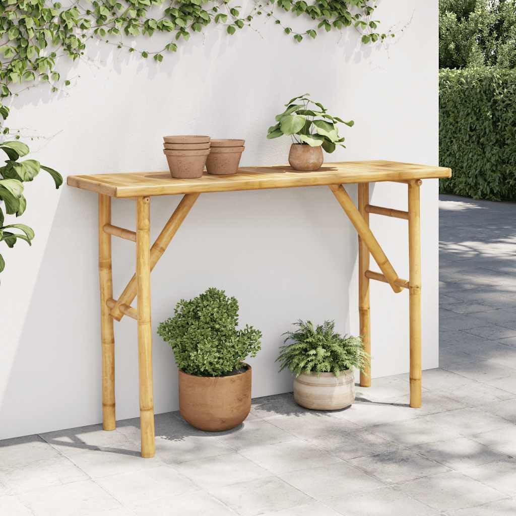 Bambus Konsolentisch 115x39x75 cm | Stabil, wasserbeständig, pflegeleicht mit feuchtem Tuch, für Wohnzimmer, Flur, Balkon