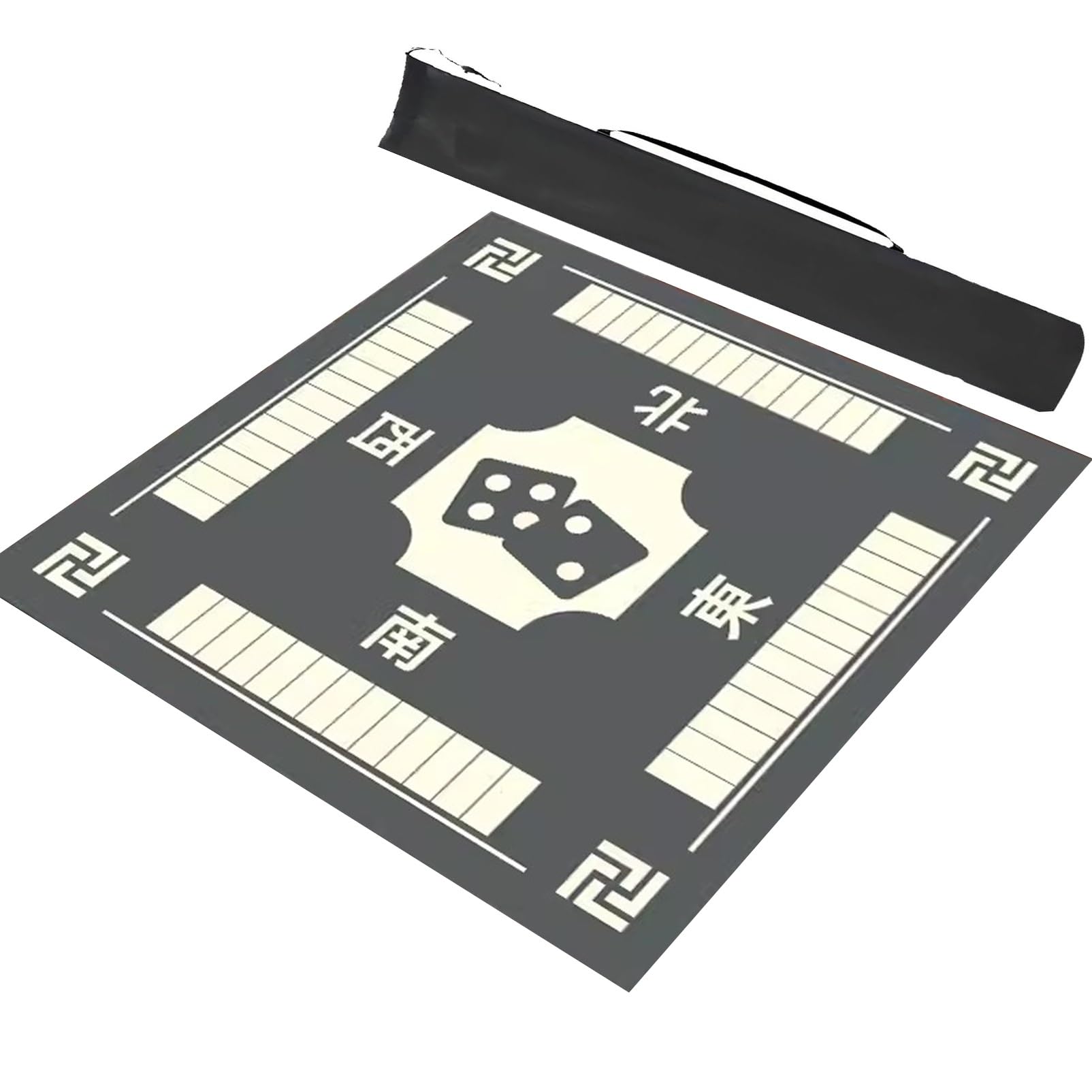 Mata Mahjong Kwadratowa z zasadami Strona główna Gra karciana Mata do gry Dwustronny antypoślizgowy pokrowiec na stół do gry z redukcją szumów (szary-1 31,5 x 31,5 cala 80 x 80 cm)
