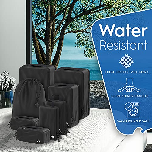 Deluxe Compression Packing Cubes - Maximize Luggage Space with HybridMax Design for Travelers