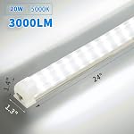 CNSUNWAY LED Magasiner la lumière 2FT, 22W 3300LM 5000K, T8 LED Lumière, plafond et utilité du tube LED Lumières, lumières de magasin communicables, ETL Inscrit (2 Boîte)