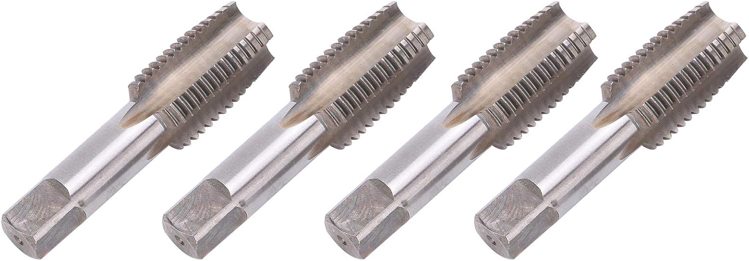 M30 4 pcs Hand Tap, Alloy Tool Steel Hardness Straight Flute Tapping Drilling Tools, Wear Resist Hand Threading Tap for Tapping Various Threads