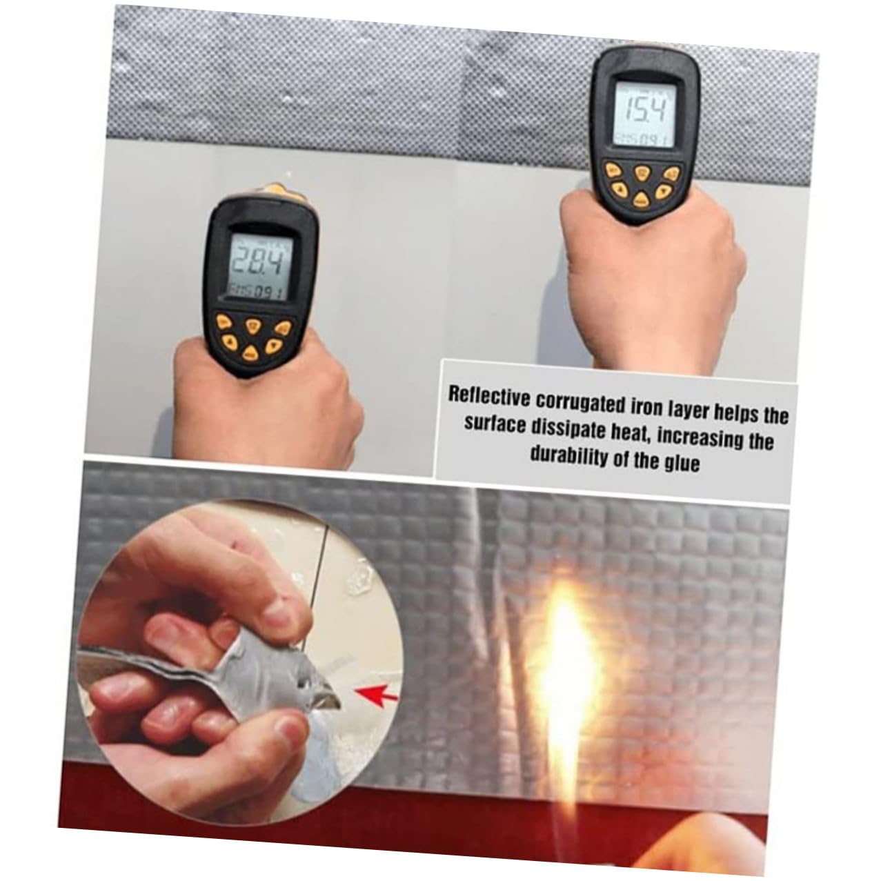 LIFKOME 2 rollos Cinta Butilo Sellado Exterior Goteras Techo Canaletas Reparación Tubos Adhesiva Resistente UV y Antienvejecimiento