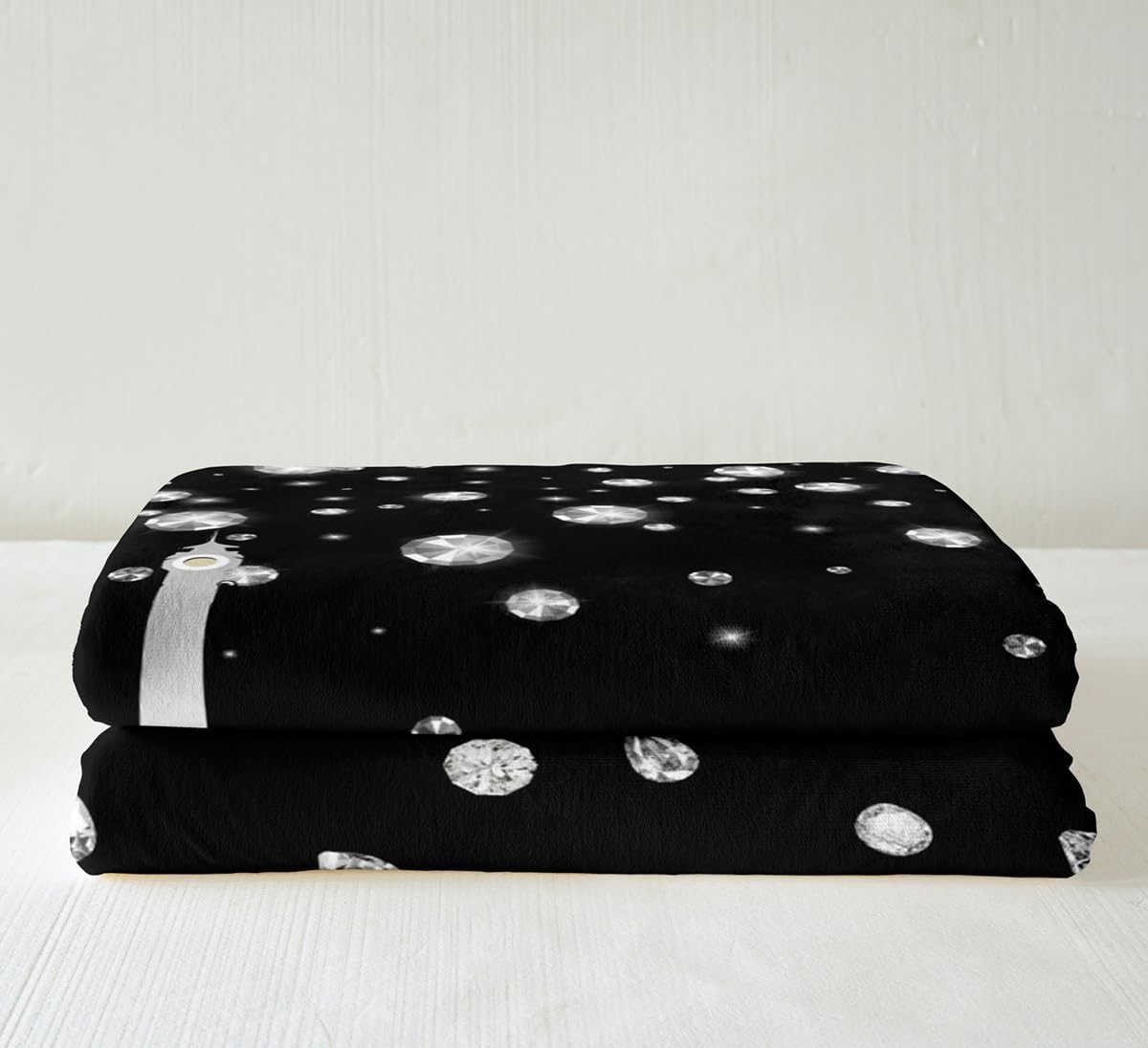 Paris Queen Size Soft Warm Plush Blanket Eiffel Tower with Glitter Diamond Throw Blanket Romance French Style Paris Themed Fleece Blanket for Girls Women Valentine's Day Gift