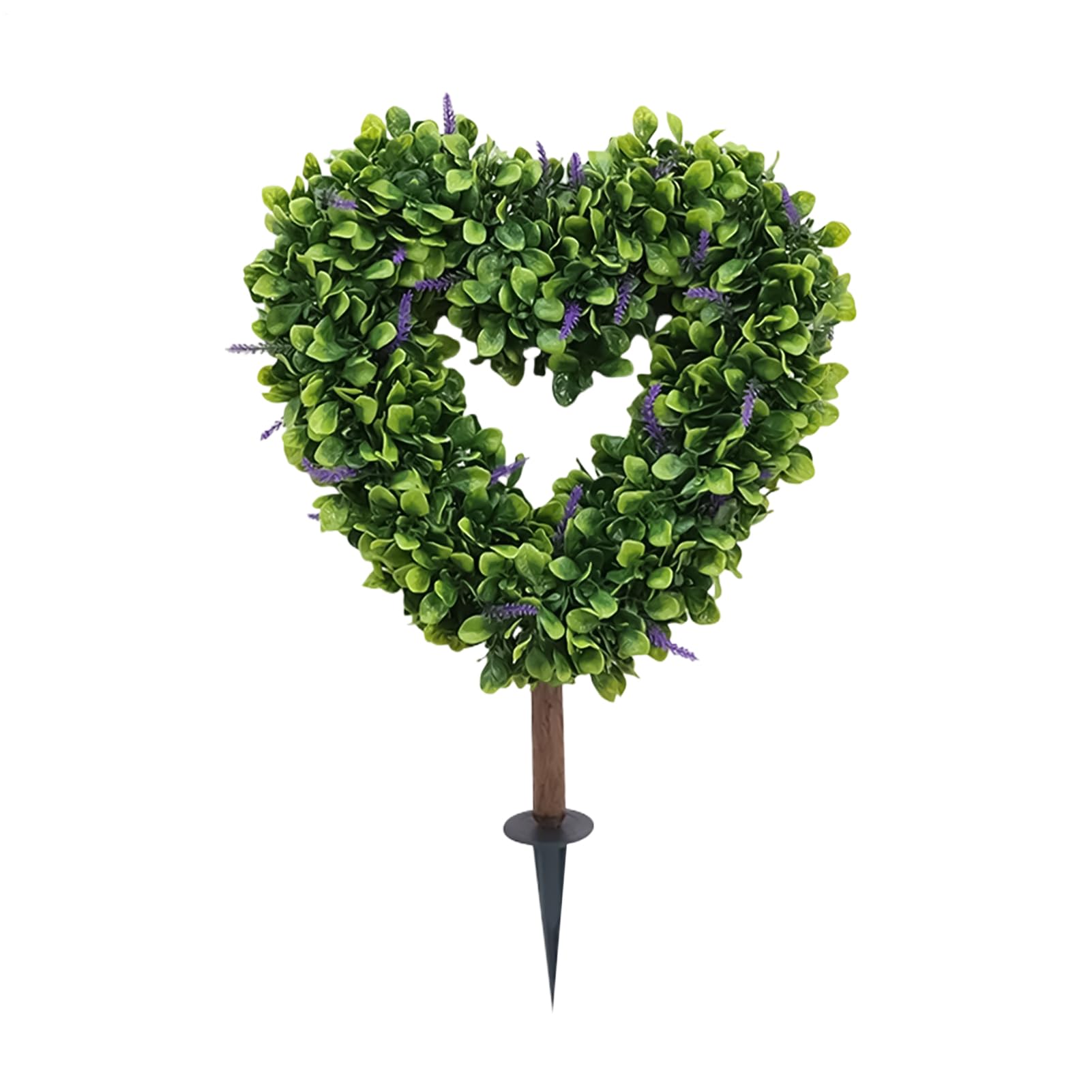 Poteaux de jardin en cœur stables avec insertion facile pour décor végétal