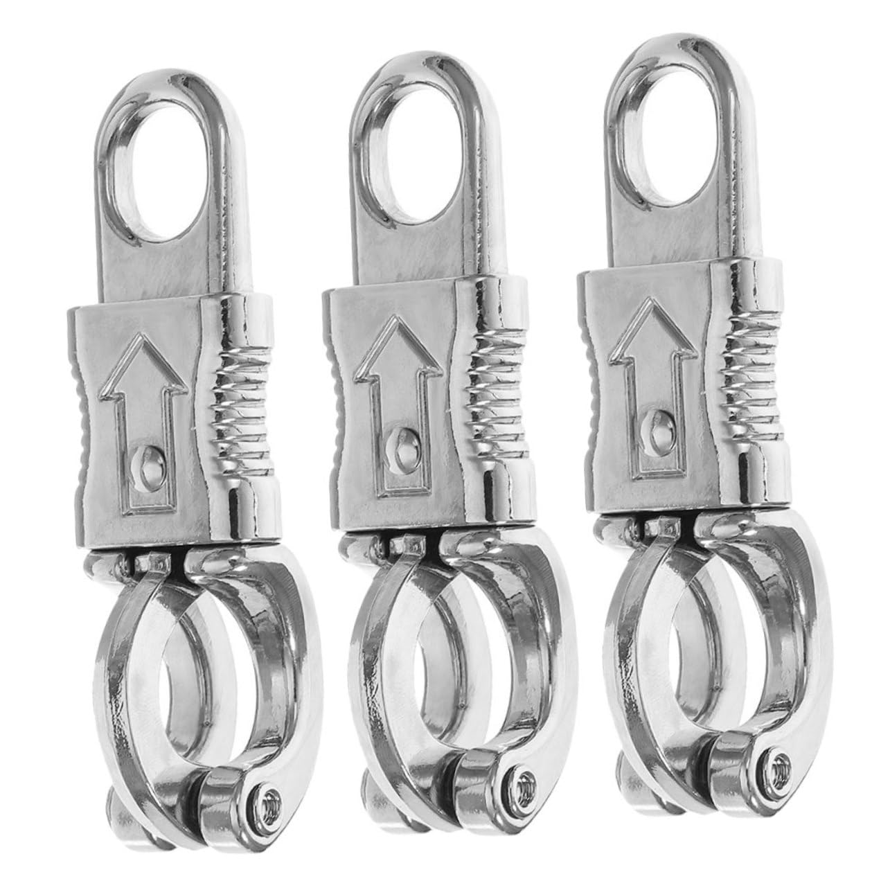 SOLUSTRE Equestrian Tool Set 3 Pack Metal Rope Hook Rotating Snap Hooks Quick Release for Saddles Lead Ropes