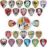 【Zarte Geschenkbox】Plektrum e gitarre Mit einer Metall-Klick-Clack-Box, die in Ihre Tasche oder Gitarrenkoffer gesteckt werden kann, vermeiden Sie erneut Plektrum zu verlieren. (Hinweis: Drücken Sie die Blechdose Mitte des Deckels, um es zu öffnen und drücken Sie die Seiten des Deckels zu schließen).