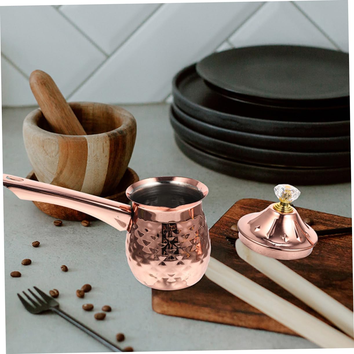 NAMOARLY Coffee Pot Coffee Pitcher Stainless Coffee Maker Household Stove Coffee Maker Coffee Maker Pot Coffee Maker Turkish Coffee Makers Food Pot Stainless Steel Rose Gold