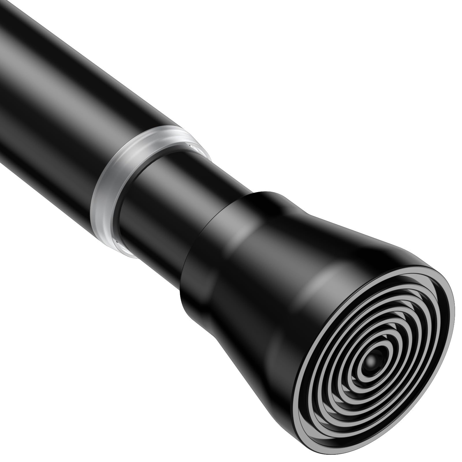 AIZESI Black 1pcs Spring Tension Curtain Rods 17 to 26 Inches, Short Tension Rod Loaded Small Mini Extendable Curtain Tension Rod Adjustable For Windows Bedroom Closet Cupboard