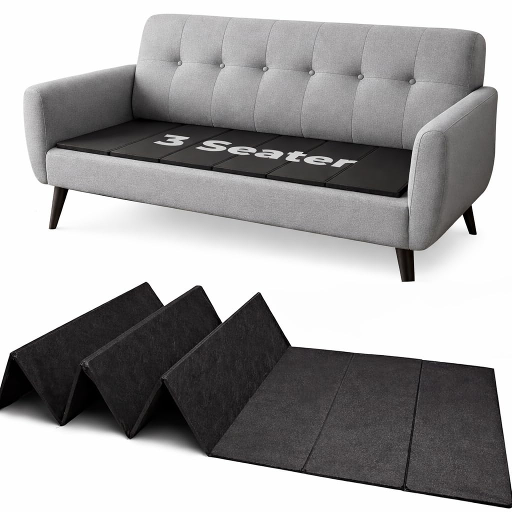 Sofa Rejuvenator Support Boards – Heavy-Duty Non-Slip Sagging Sofa Fix, Adjustable & Foldable Couch Seat Support for Sofas, Settees & Armchairs – Sofa Support Boards (Three Seater - 50x150cm)