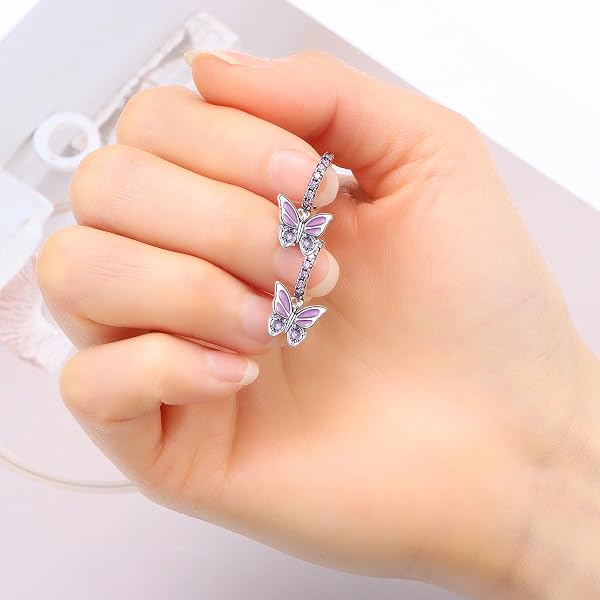Earrings 925 Silver Hanging Cubic Zirconia Earrings Silver 925 Drop Earrings for Women Gift for Women Girlfriend Mum - 5