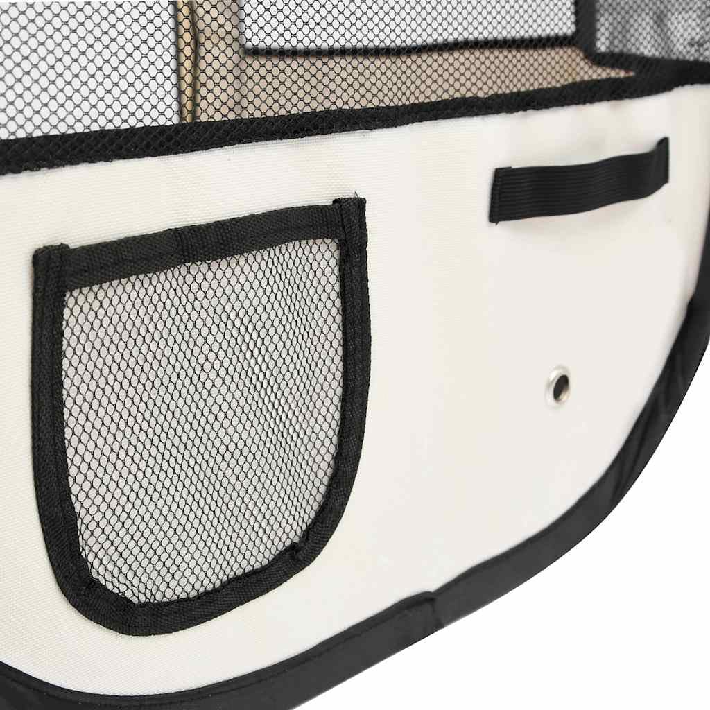 Parque plegable para perros para el hogar y los viajes, para entrenamiento y dormir, parque para cachorros con techo de malla y cremallera, marco de acero estable