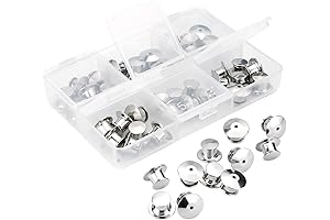 40 Pieces Metal Pin Backs Locking Pin Keepers Locking Clasp Ideal for...