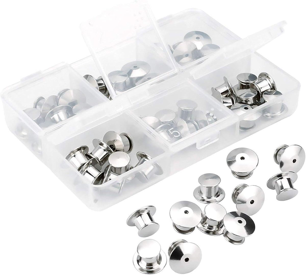 40 Pieces Metal Pin Backs Locking