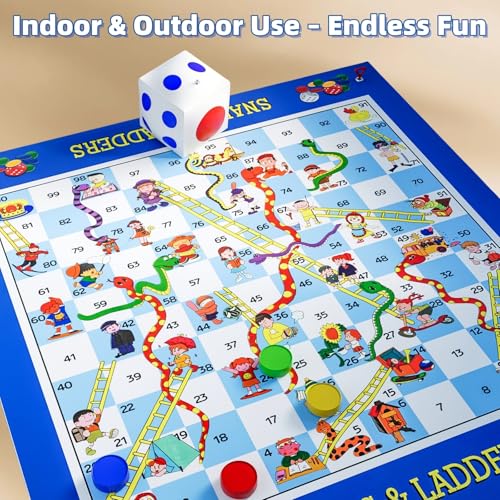 Giant Snakes and Ladders Floor Game para niños miniatura 4