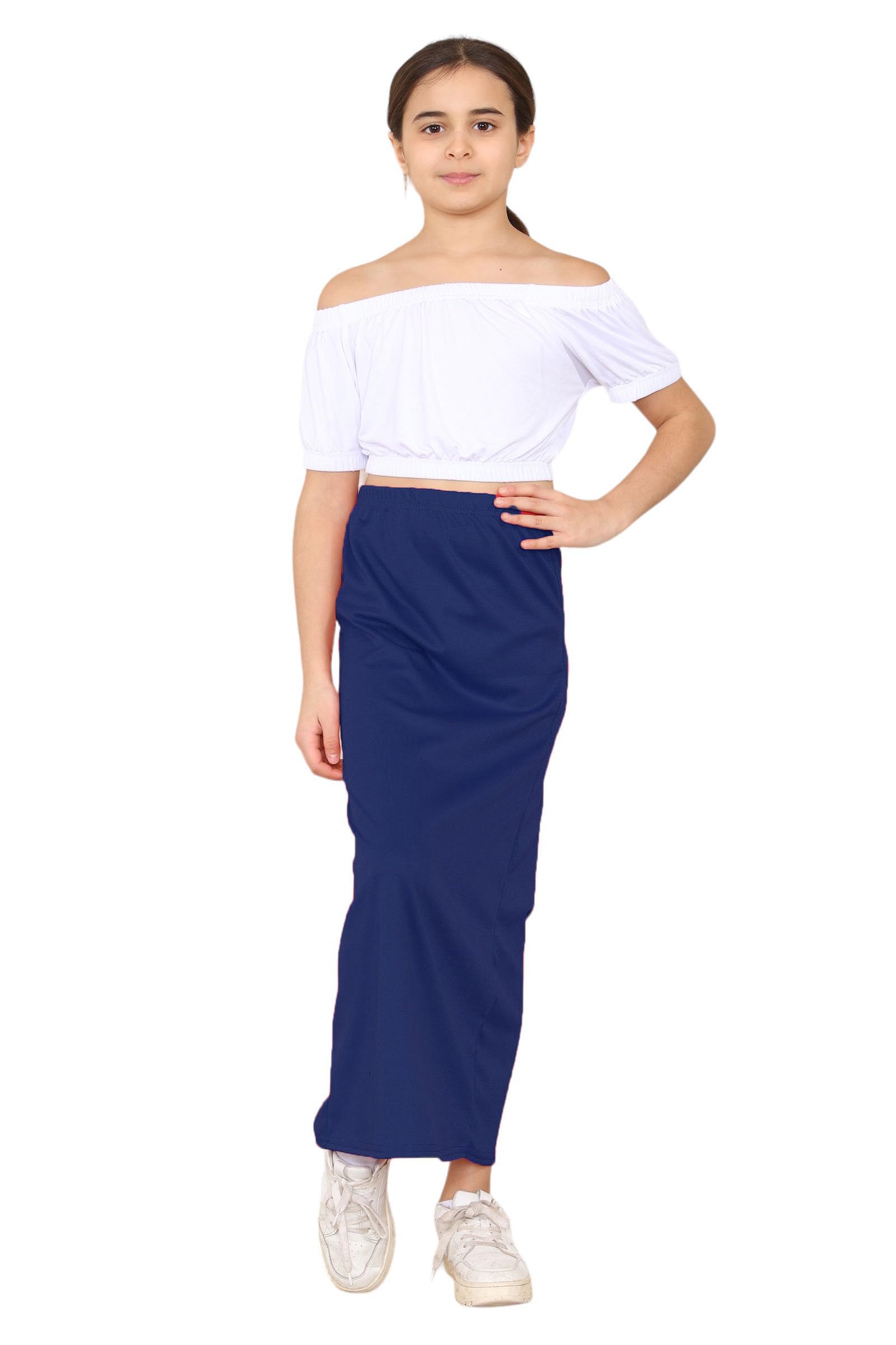 LoxdonzGirls Casual High Waist Maxi Skirt Kids Long Summer Skirts