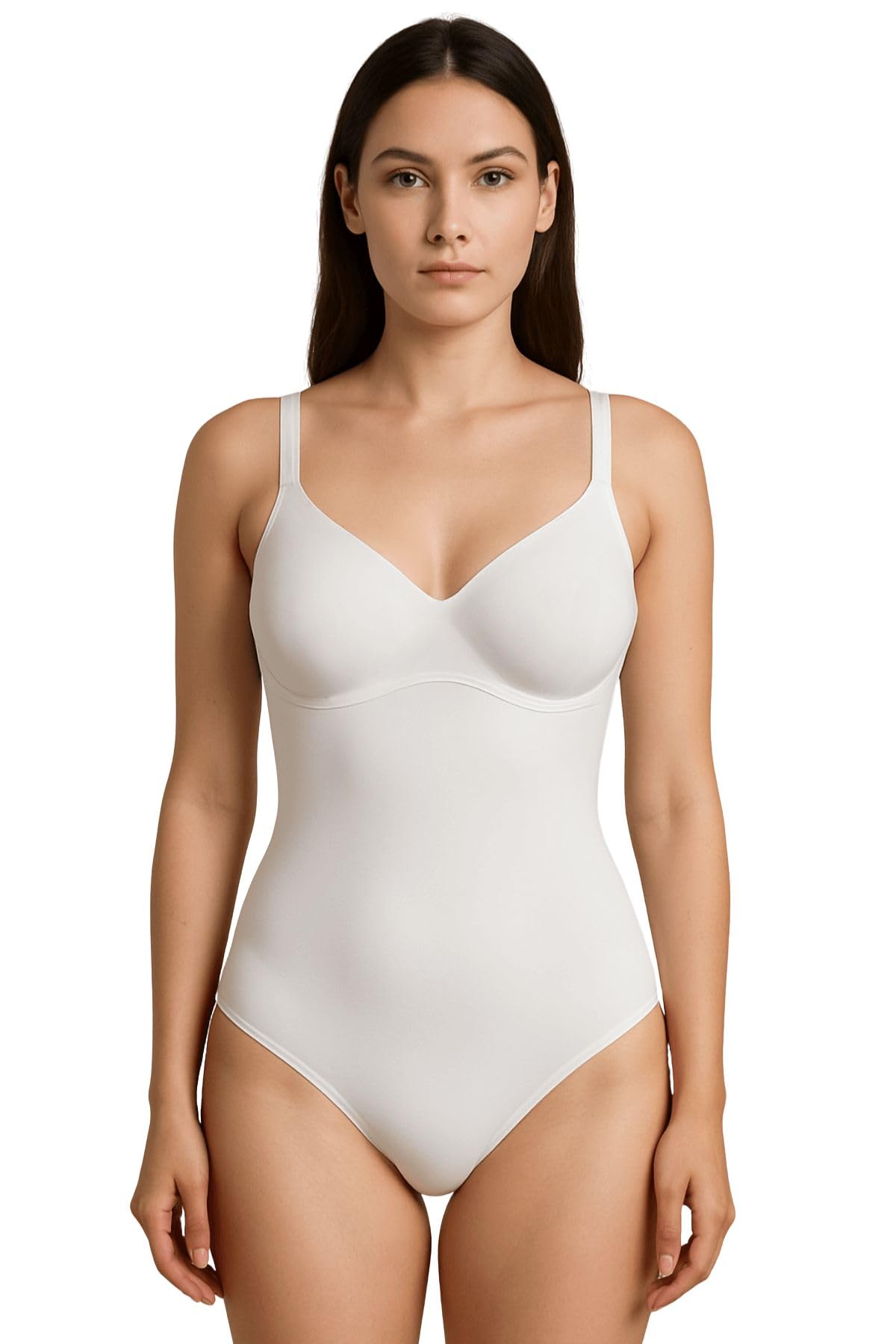 LADY·C MICROFIBRA DOPPIATA - Body Coppe Preformate Senza Cuciture – Coppa B – Contenitivo e Confortevole