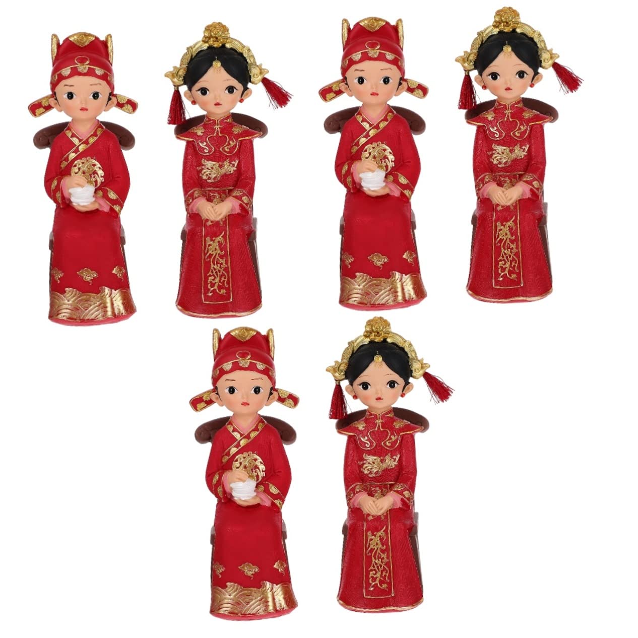 TOPBATHY 3 Ensembles Ornements de Mariage Wedding Decorations Home Decor Décoration d'intérieur décorations de gâteaux pour Les Jeunes mariés décoration Artisanale en résine