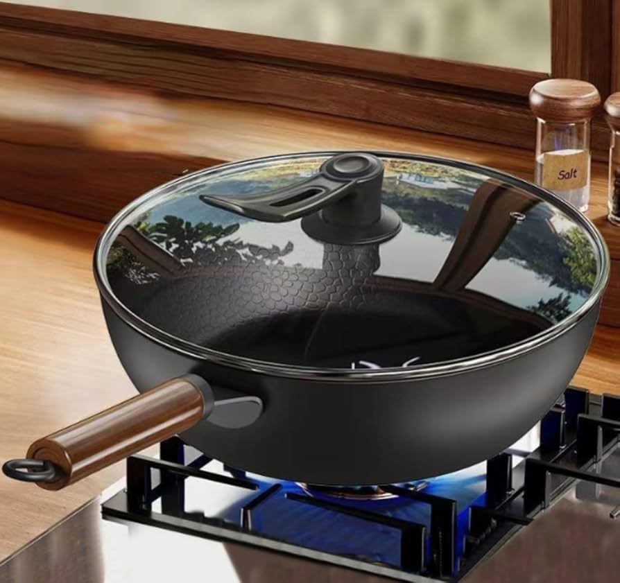 黒いノンスティック鉄製フライパン 木製ハンドル 蓋付き 鉄 フライパン 蓋」の人気商品一覧 | 安い商品を通販サイトから