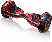 Hoverboard Skate Elétrico 10' Original com Bolsa Led Bluetooth Vermelho Fogo Brinovar