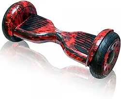Hoverboard Skate Elétrico 10" Original com Bolsa Led Bluetooth Vermelho Fogo Brinovar