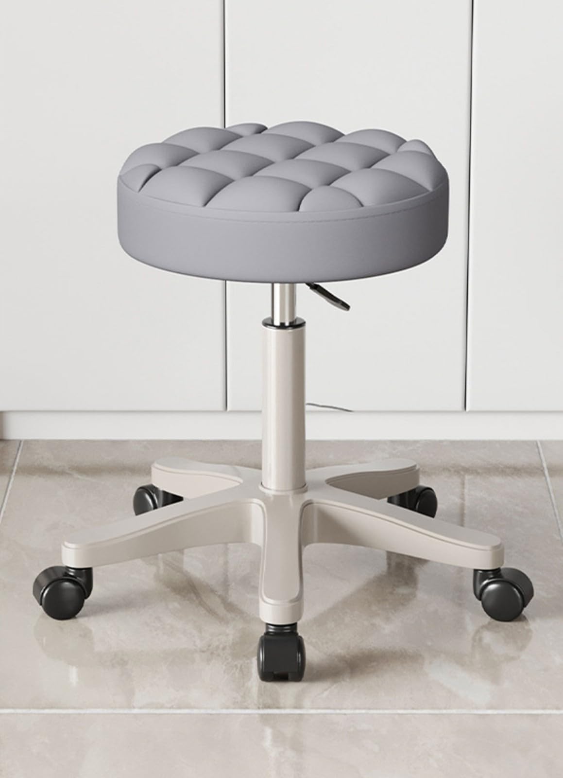 AKPHBKFG Taburetes Ajustables, taburetes de tocador, sillas elevables y giratorias, taburetes Ligeros de Lujo para peluquerías, sillas de manicura y Maquillaje. F