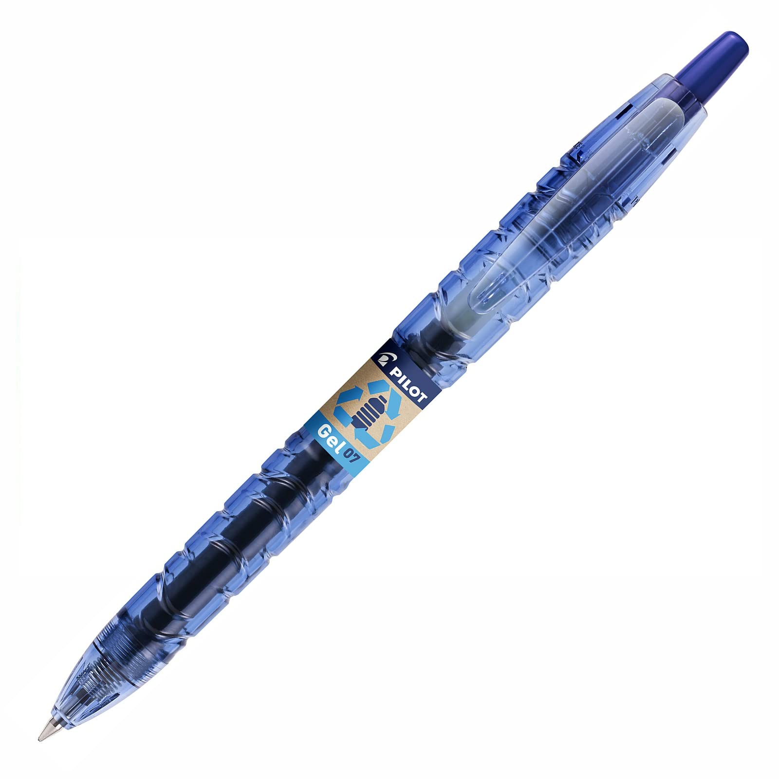 Image secondaire de PILOT Lot de 12 Stylos bille encre gel B2P Pointe moyenne 0,7mm Tracé 0,4 mm Bleu