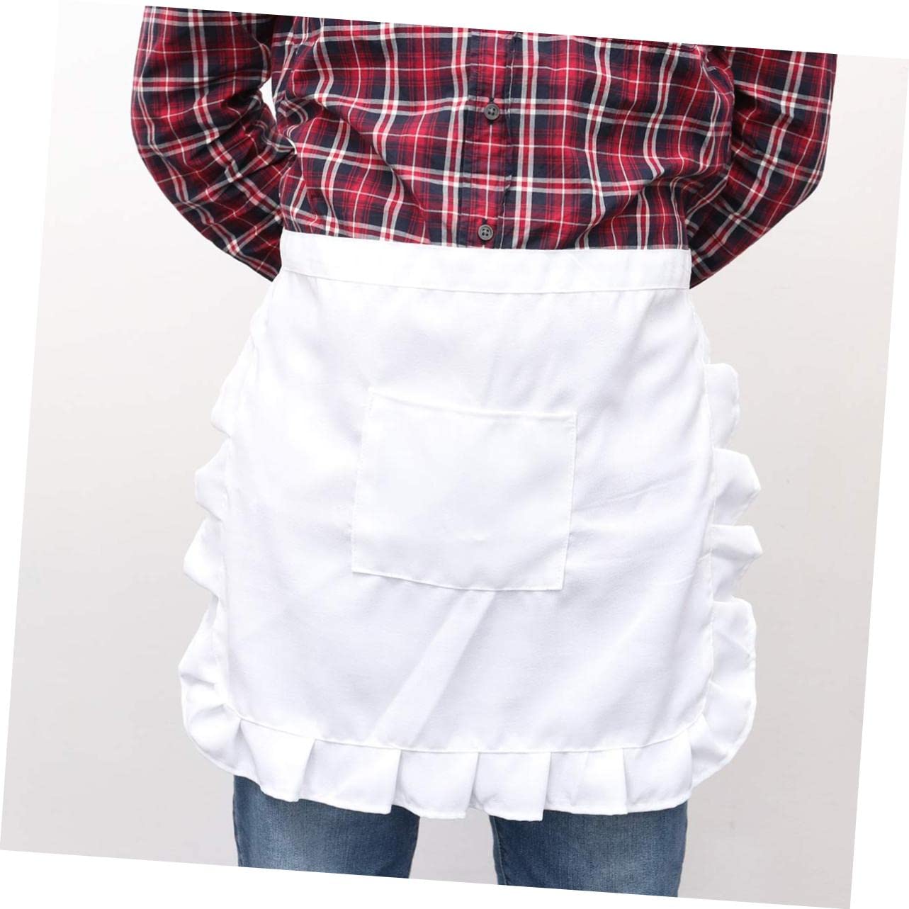 OUNONA 12piezas Delantal Corto De Cintura Para Mujer Con Encaje y Bolsillo Delantal De Cocina Práctico Para Eventos y Servicio