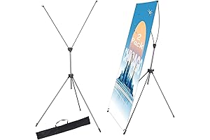 X-Frame Vertical Retractable Aluminum Banner Stands - 6 banner stand 32"x78" Kit...