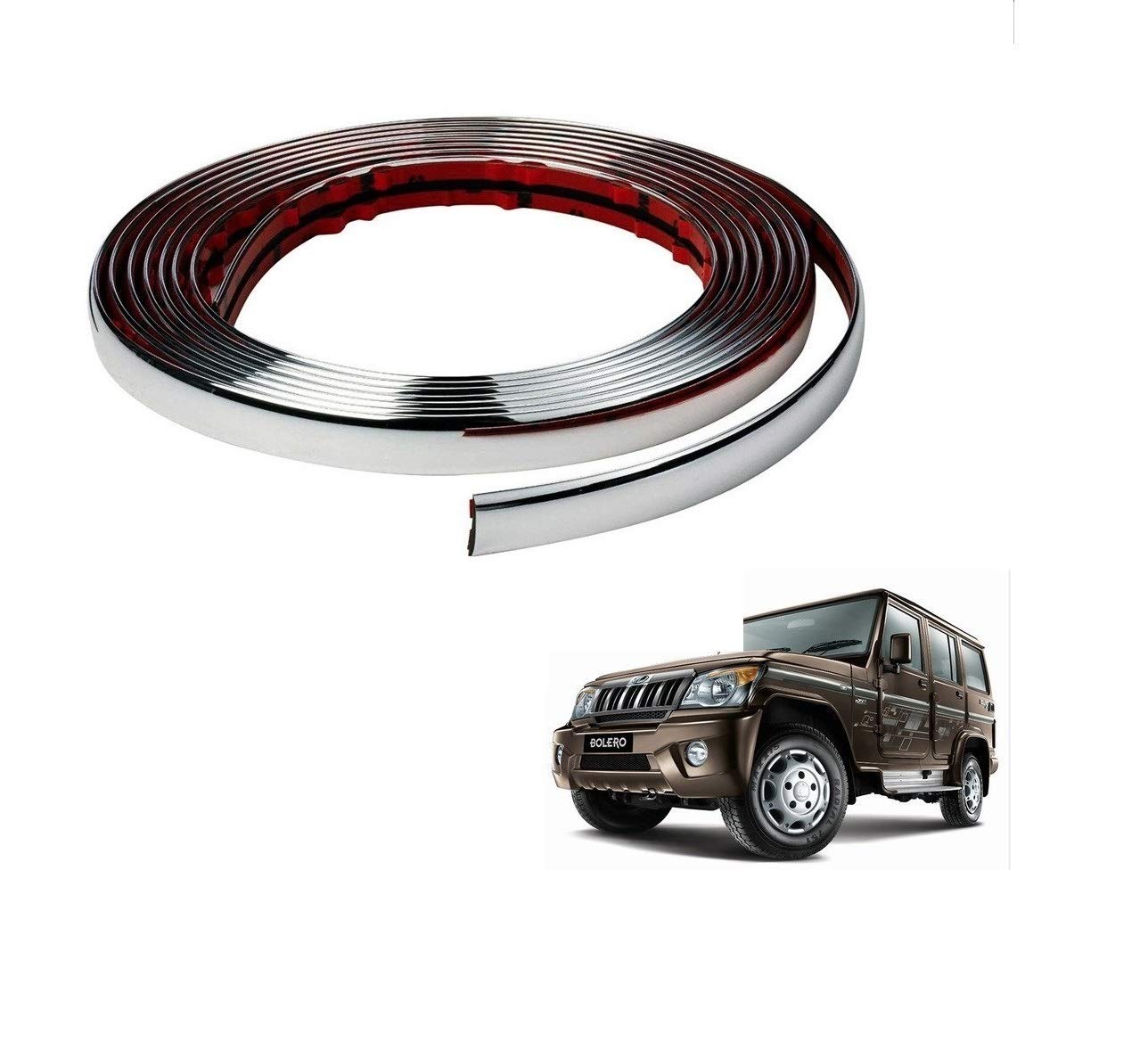 Kozdiko Car Side Window Chrome Beading Roll 14MM 20 Mtr for Mahindra Bolero-picture-19