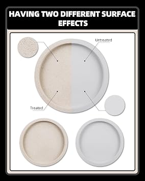 DRGYPSUM Stone Kit,Eco-Resin Water-Based Casting Material for Concrete DIY Projects, Two-Part Powder Base and Liquid Set, 3kg(5.51Ib Base+1.1Ib Liquid)/Set(Beige)