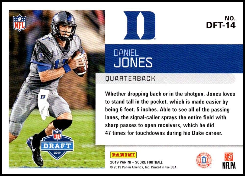 Amazon.com: 2019 Score Football NFL Draft #14 Daniel Jones Duke