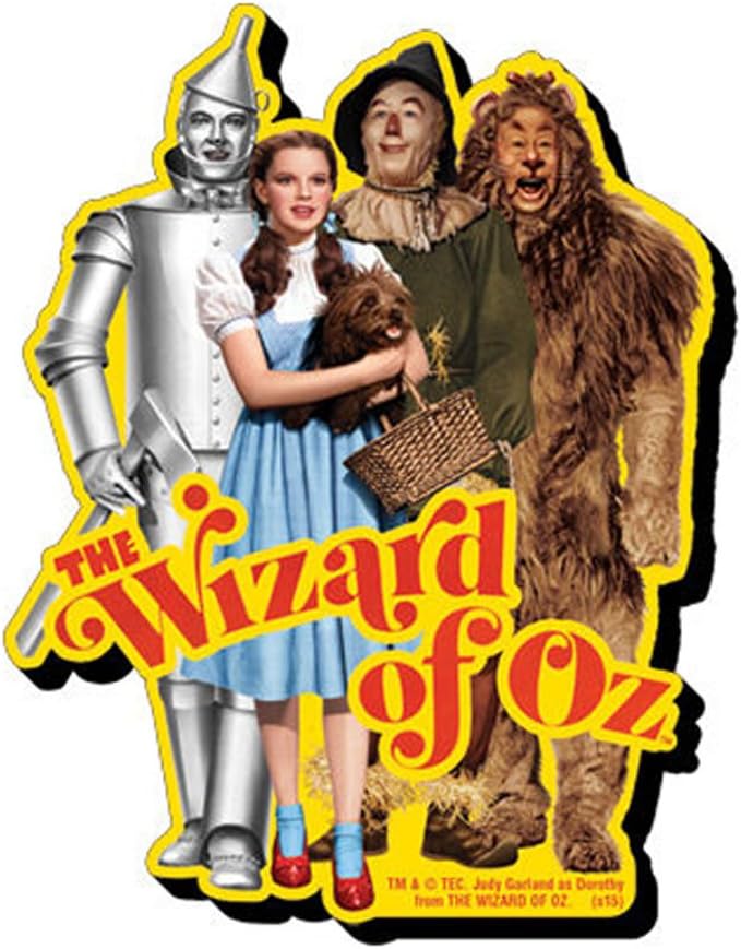 AQUARIUS Wizard of Oz Cast Funky Chunky Novelty Magnet for Refrigerator, Locker, Whiteboard & Game Room Officially Licensed Merchandise & Collectibles