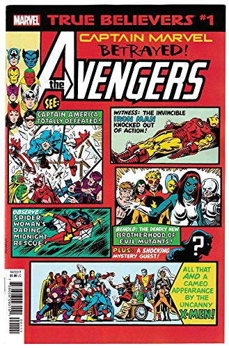 TRUE BELIEVERS CAPTAIN MARVEL BETRAYED #1 B07P8B391N Book Cover