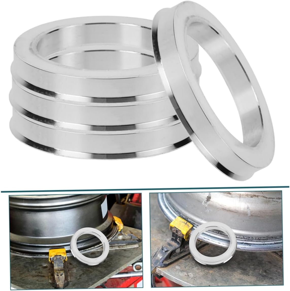 4pcs Aluminum Wheel Hub Centric Rings Kit Hubrings Aluminum Hub Spacer Rings Centric Fitment Adapters Alloy Wheel Adapters for Offroad