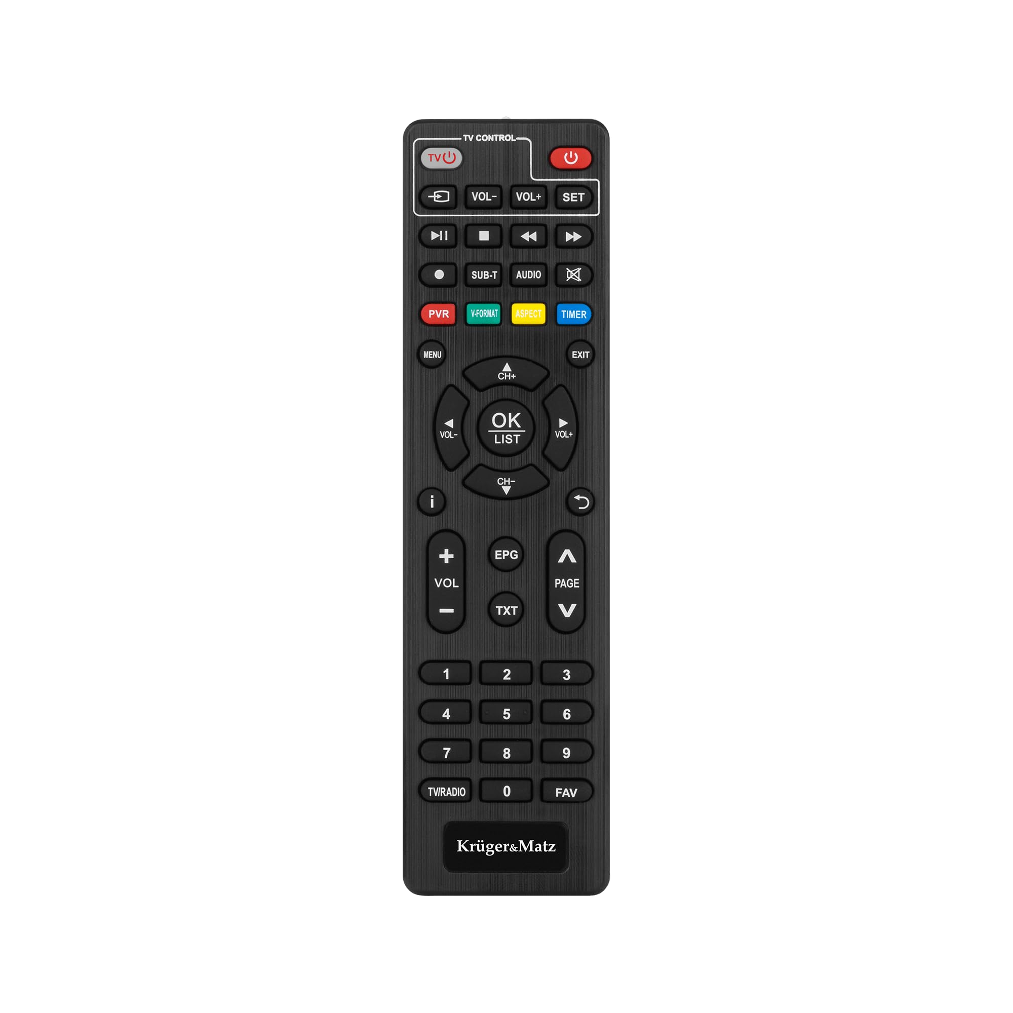 Krüger&Matz Tuner DVB-T2 H.265 HEVC Auflösung 1920x1080 px KM0550D Timer Timeshift Teletext Favoriten Kanäle 512 MB RAM
