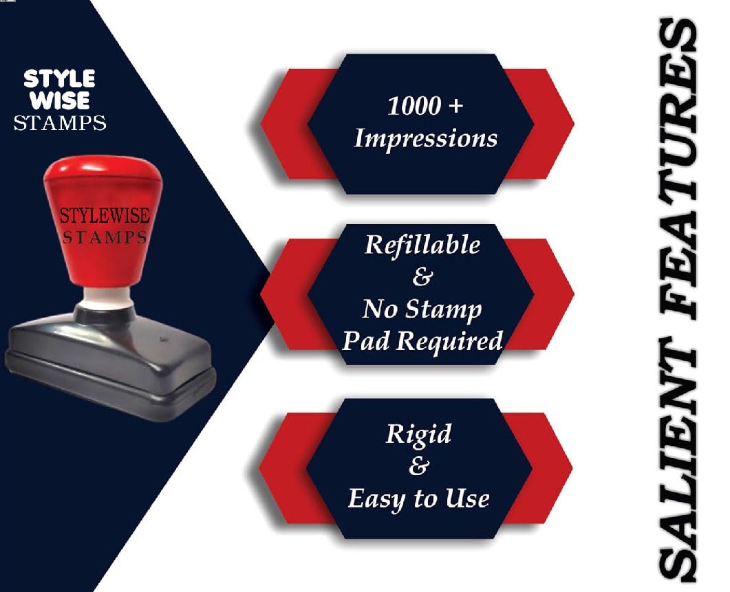 Amazon.co.jp: stylewise セルフインク式ラバースタンプ オフィス用