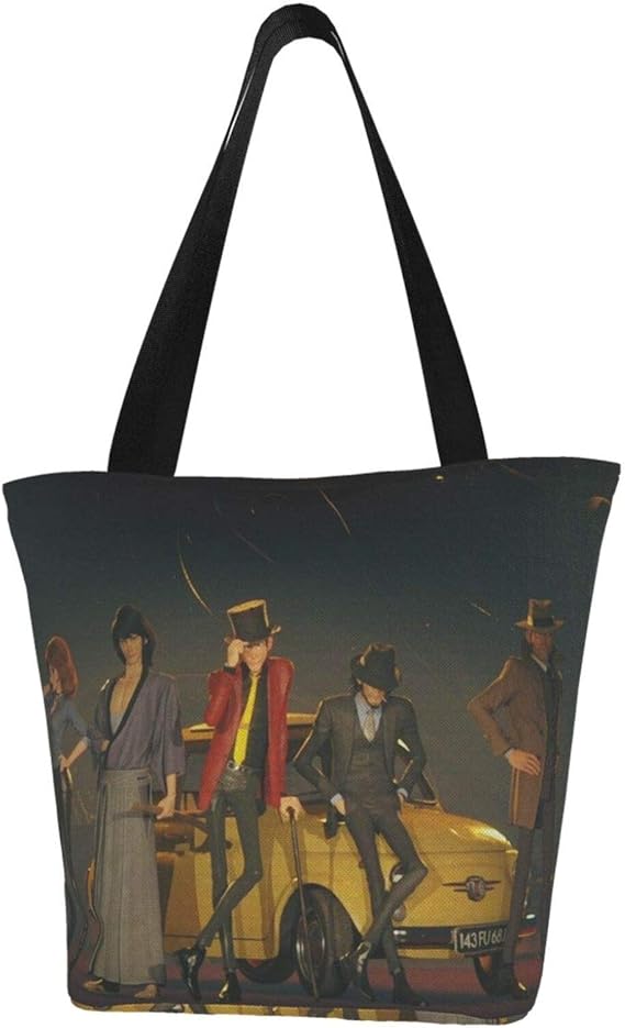 Amazon ルパン三世 2 人気 エコバッグ 折り畳み 買い物袋 おしゃれ 超大容量 男女兼用 買い物袋 収納繰り返し洗えるレジバッグ 頑丈 耐久 ポケッ コンビニ用 レジ袋 多機能 軽量 防水 女性用 買い物袋 Setiney シューズ バッグ