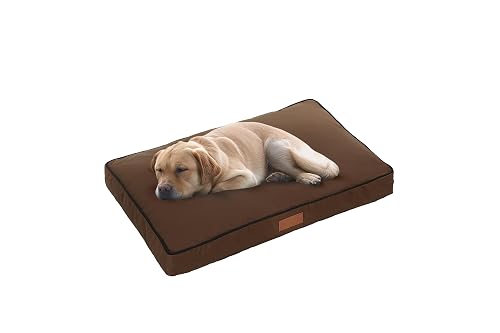 Ellie-Bo Cama para Perros, Apta para jaulas, Impermeable, Color marrón