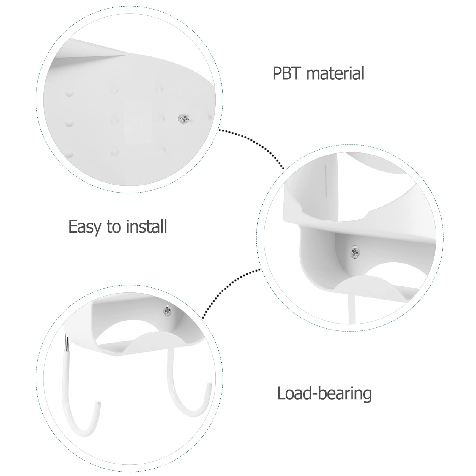 Artibetter Supporto da Parete per Ferro da Stiro Bianco in Pbt, Facile da Installare, Portata Elevata, per Lavanderia e Camera D'albergo