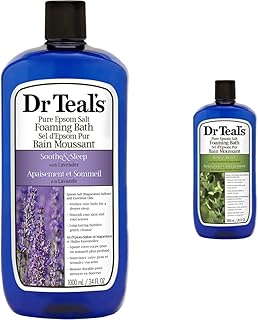 Dr Teal's Lavender foaming Bath, 1000 Milliliter & Dr Teal's Eucalyptus & Spearmint foaming Bath, 1000 Milliliter