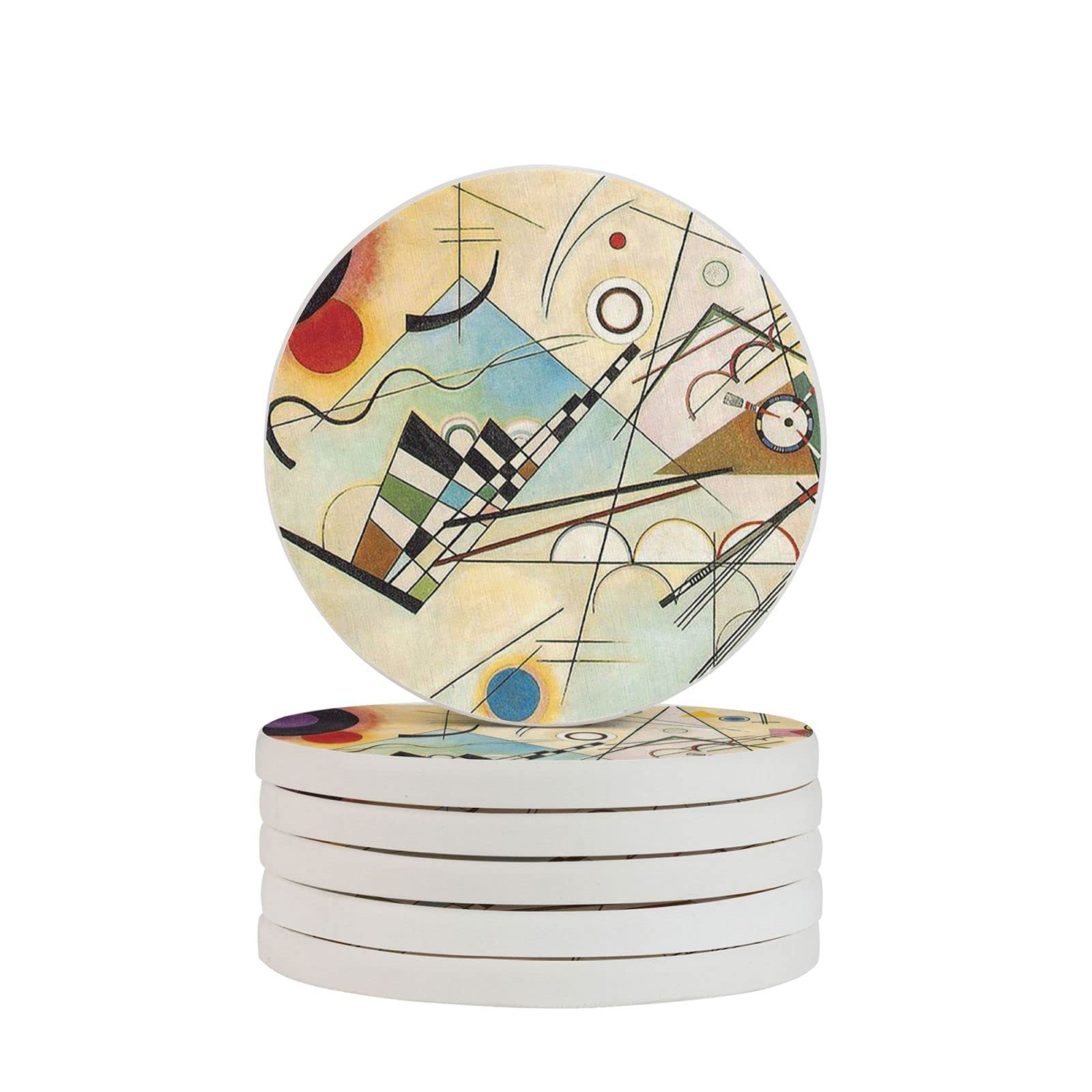 Composition Four Pieces Drink Coaster for Tabletop Protection Place Mats for Home Decor