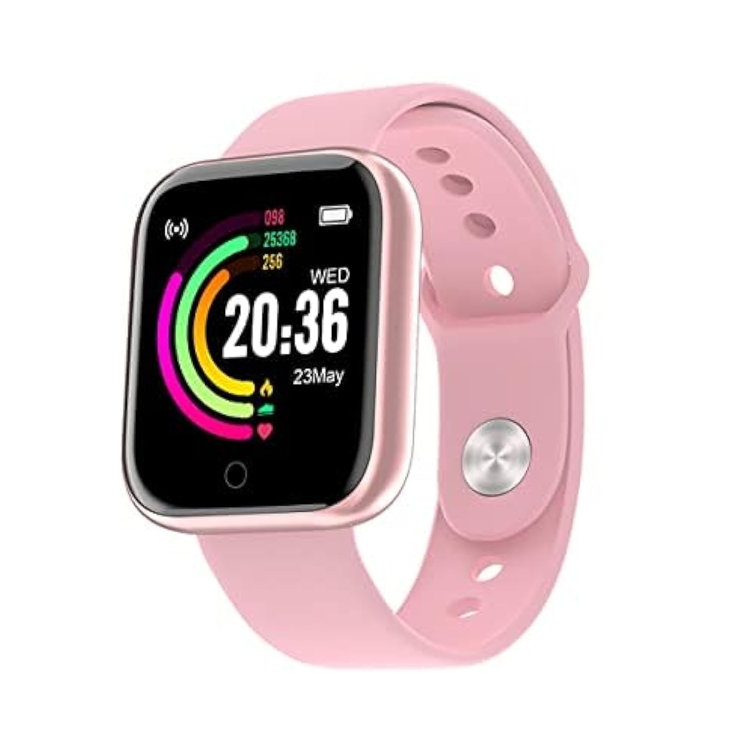 JIAOZHAZHA Smart Watch, New Upgraded, 1.75 Smartwatch for Android and iOS Phones IP68 Waterproof Fitness Tracker Watch Heart Rate Monitor Pedometer Sleep Monitor for Men Women Gold Rose.