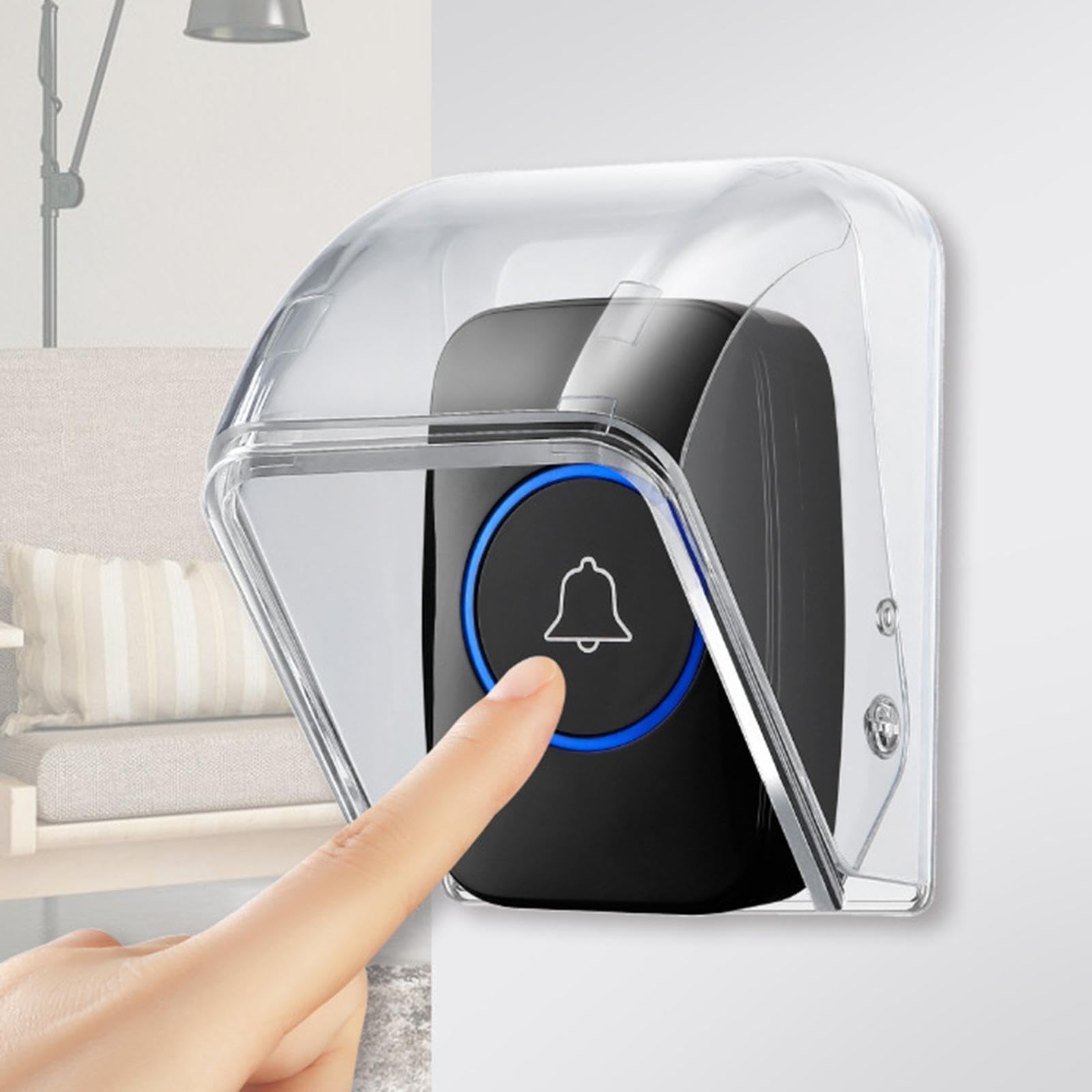 Door Bell Rain Cover Dustproof for Door Access Chime Button Wireless Door Bell