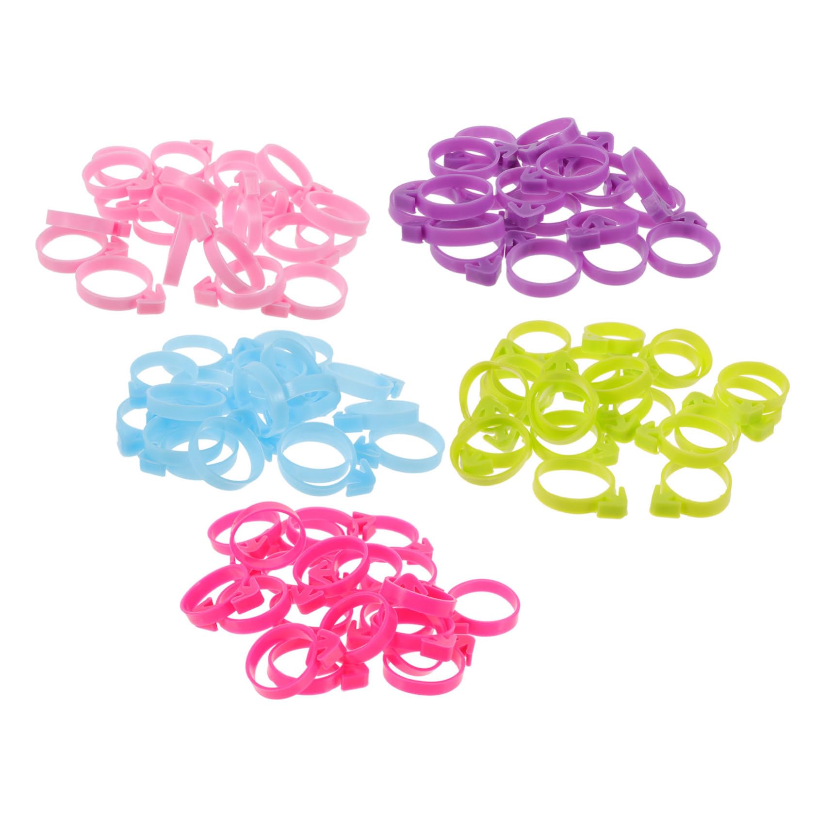 Cabilock 400piezas Clips para Bolsas De Pastelería Reutilizables Anillos De Sellado para Manga Pastelera De Repostería