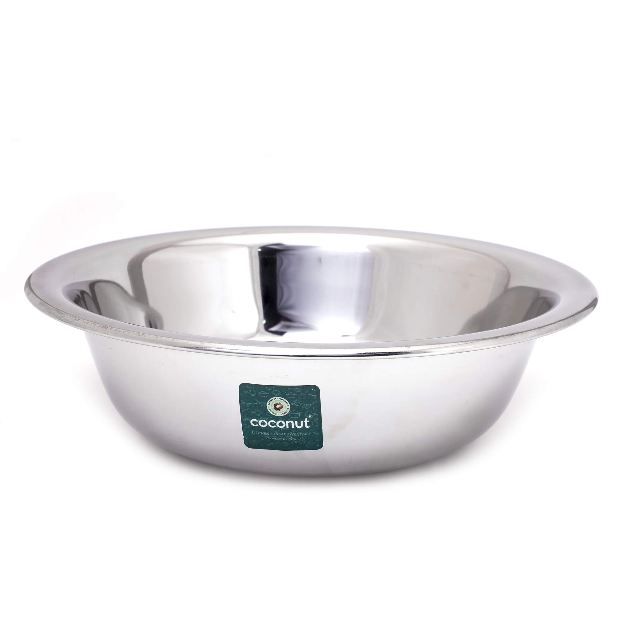 Coconut Stainless Steel Basin 22Guage /Multipurpose Bowl - Diameter- 39 Cm
