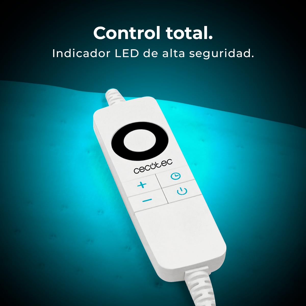Cecotec Funda Bajera Eléctrica HeatConfort ThermalUnder Double (160 x 140). Manta Bajera Térmica con Apagado Automático y 6 Niveles de Temperatura Ajustables para un Confort Personalizado.