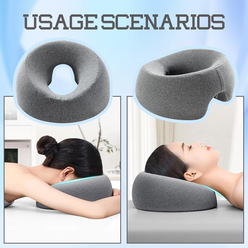 Reposacabezas de Masaje para Cama, Almohada de Masaje Boca Abajo, Cómodo Cojín Boca Abajo Almohada Facial, Reposacabezas de Masaje para Cama de Masaje de salón de SPA, Apoyar la Cabeza