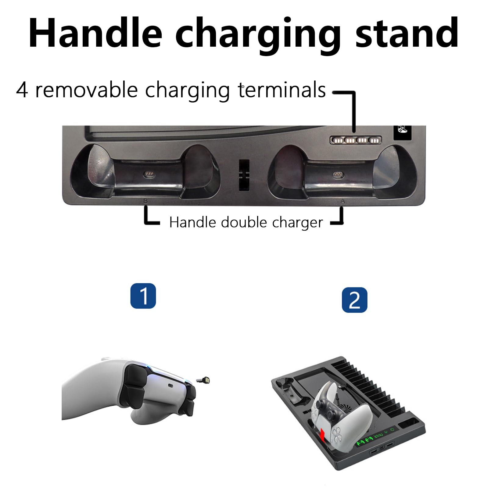 Umfassender Kühldock-Konsolen-Aufbewahrungsständer (mit Ladestation), Headset-Zubehör-Ständer für P5-Konsole